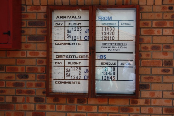 Hoedspruit Flight Schedule